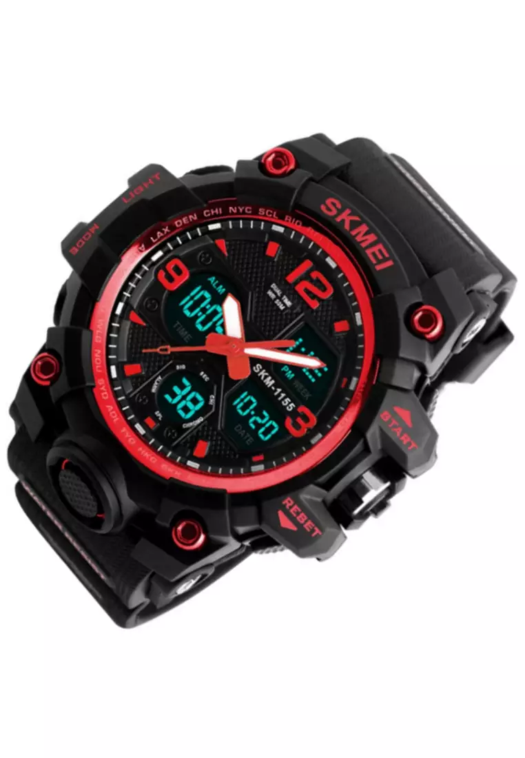 Jam Tangan Casual Analog Digital Pria Many Function Waterproof Strap Tali Material Rubber YY11 ORIGINAL