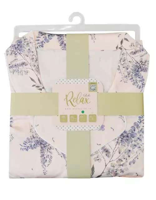 Luludi Piyama LNP 5080 - Cream Motif Bunga