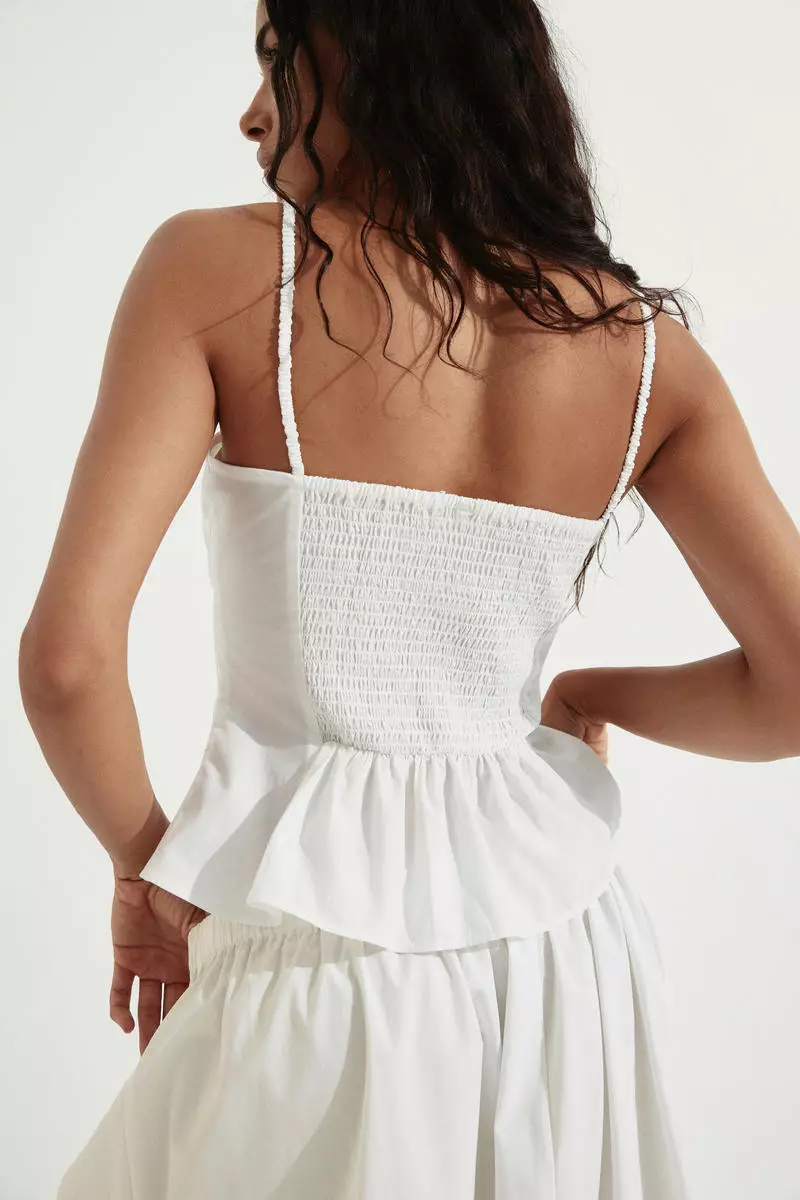 Gathered strappy top