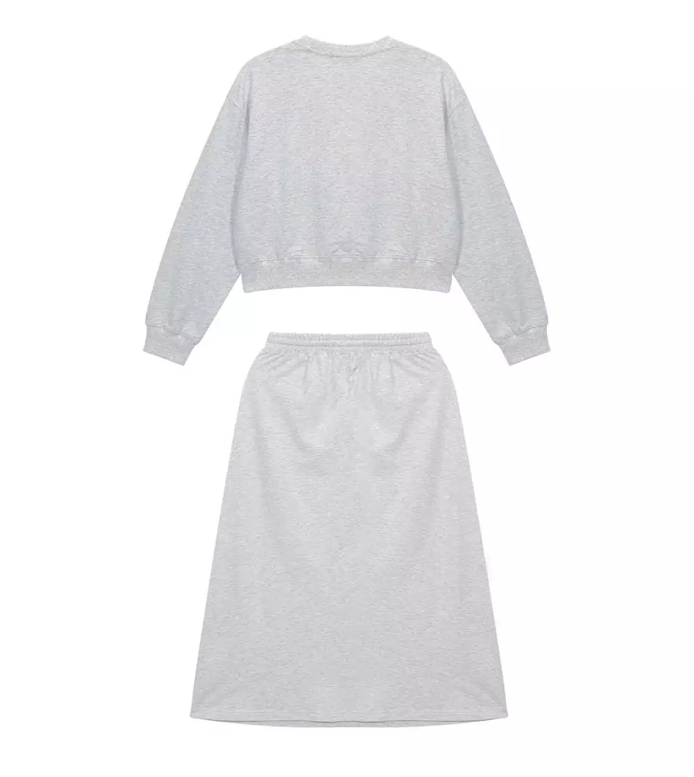 Flower Sweatshirt Skirt Set F Ria