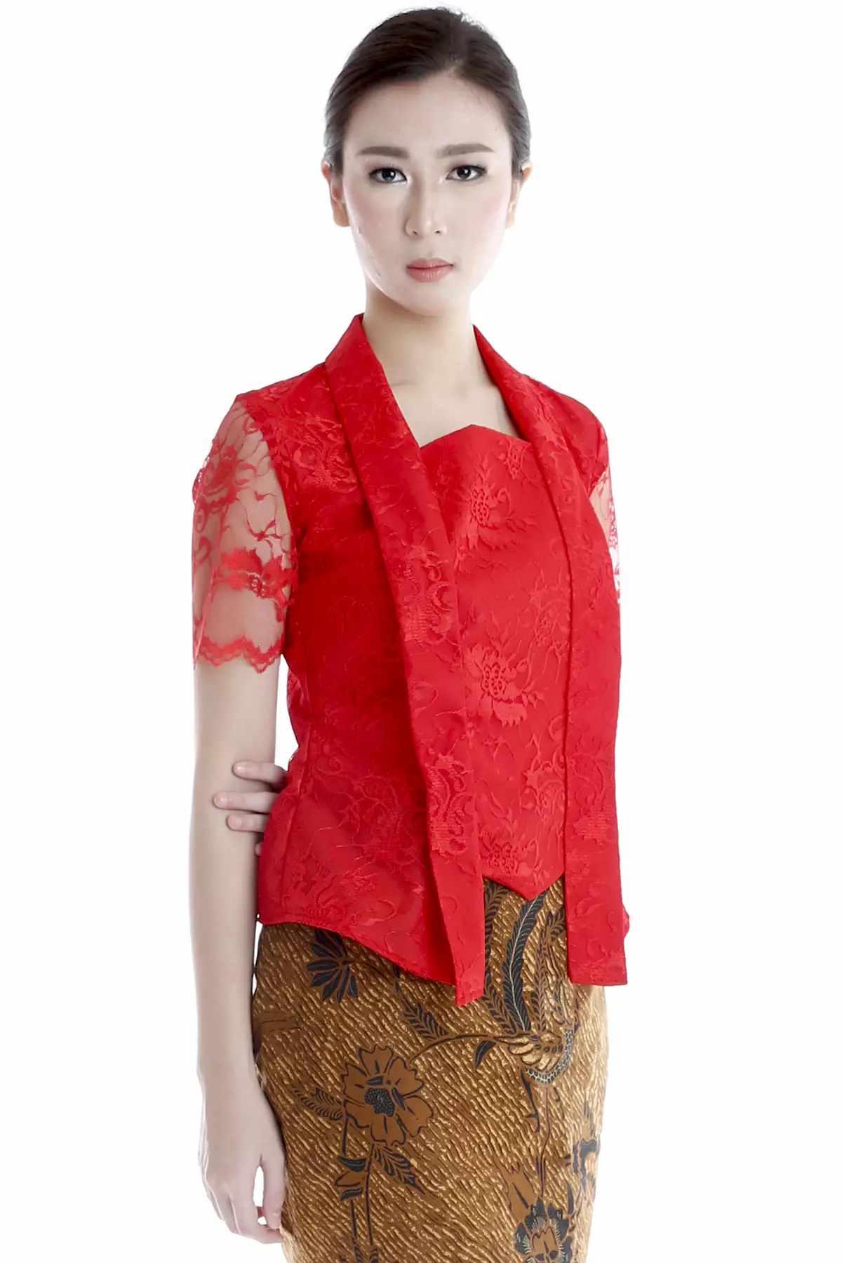 Charisma Brukat Merah Kebaya