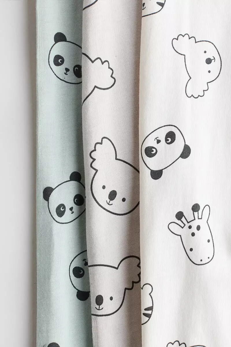 3-pack cotton sleepsuits