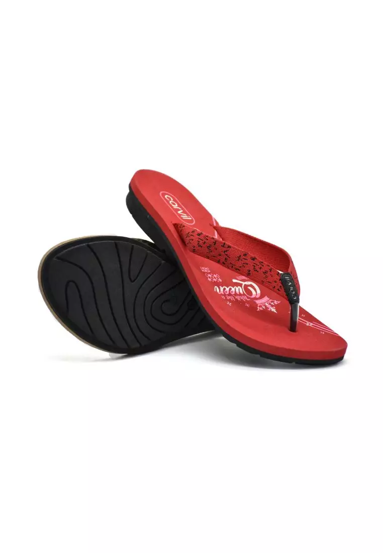 Carvil Sandal Wanita Adinda-L Red/Black