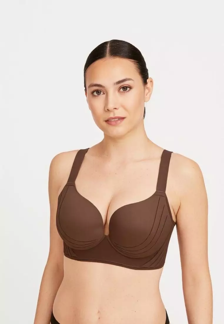 3 Pack Wynter Plus Size Wireless Bra Bundle - Taupe, Black, Brown