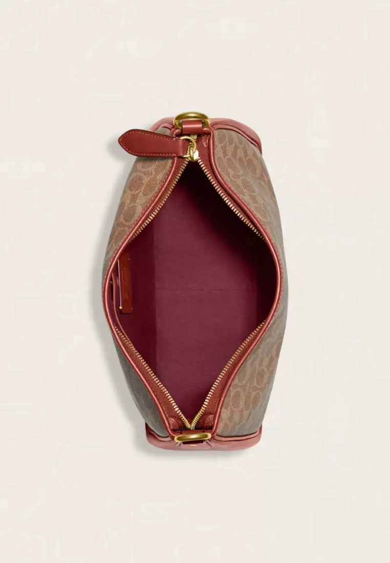 Coach Cary Shoulder Bag In Signature Canvas Tan Rust