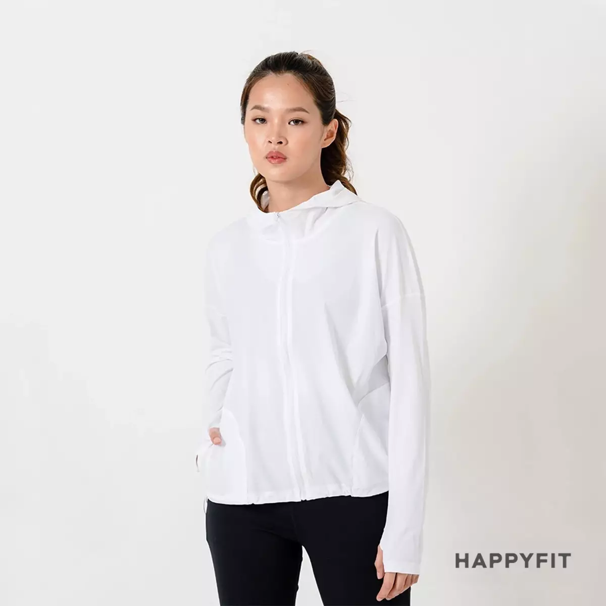 HAPPYFIT Swift UV Protection Jacket UPF 50+ White