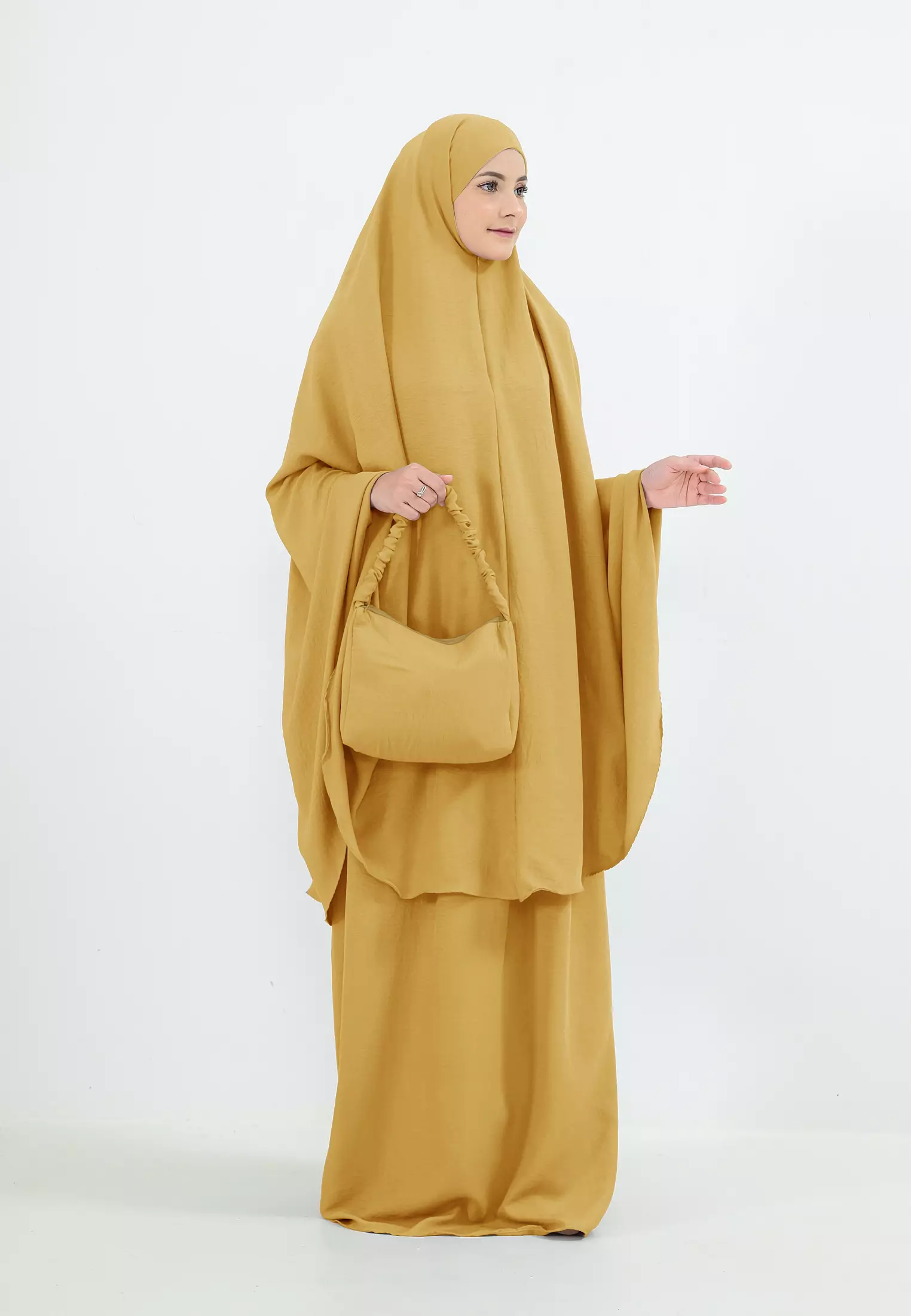 Medina Prayet Set | Mukena Tali Bandana - Yellow Banana