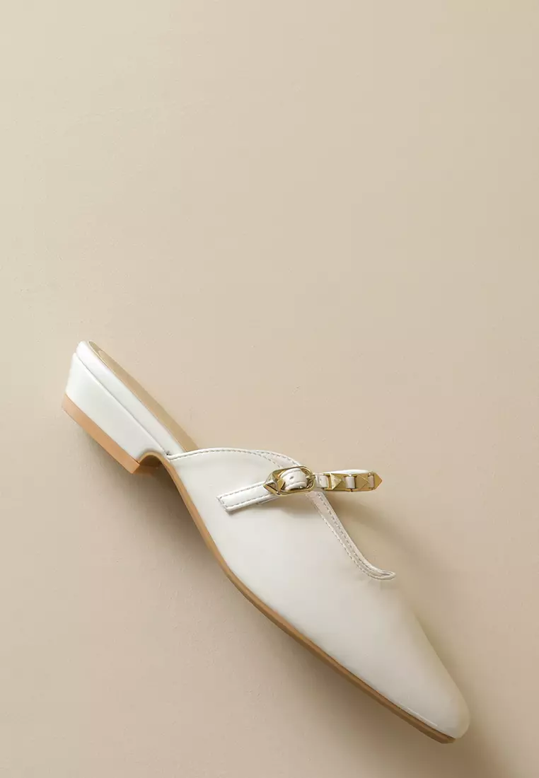 3CM Rivet Needle Strap Mules WW6579-2