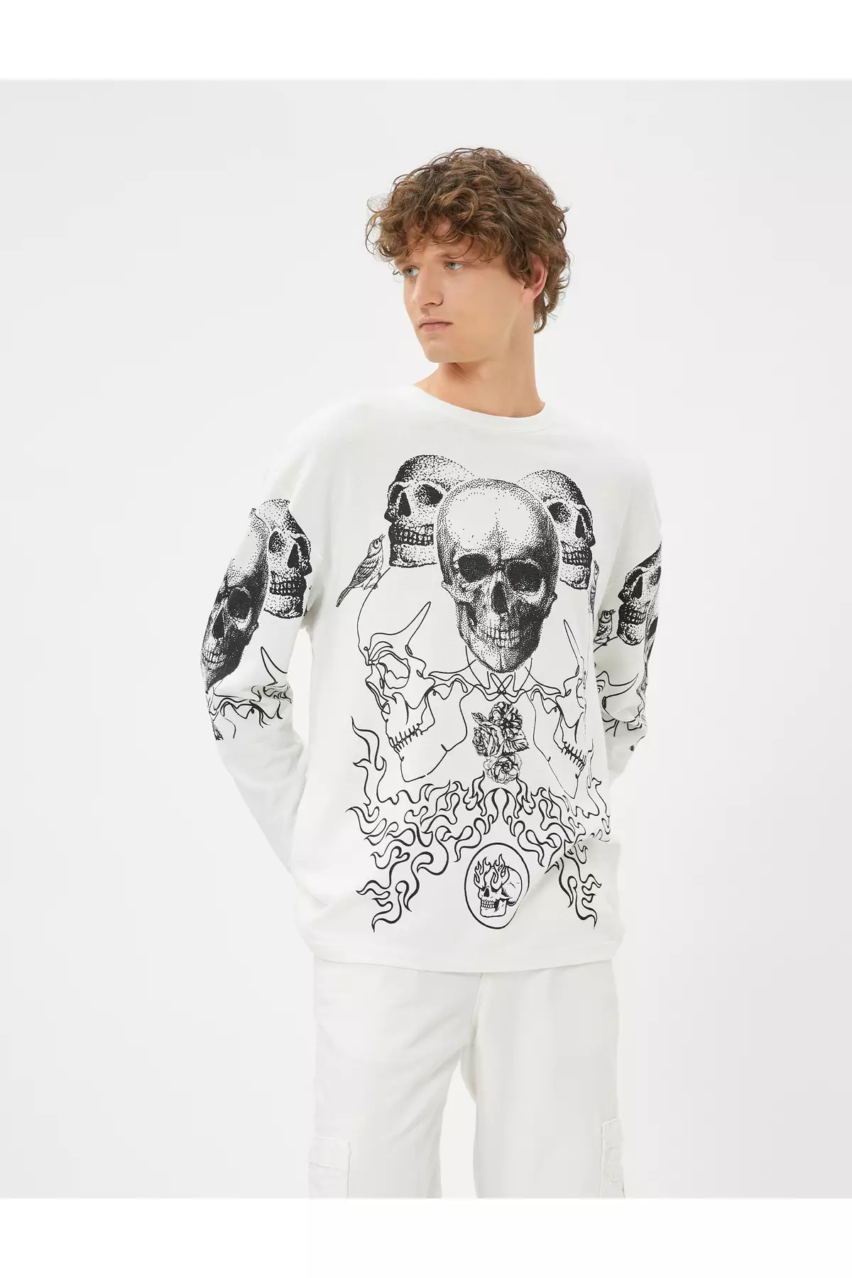 Skull print sweatshirt hotsell