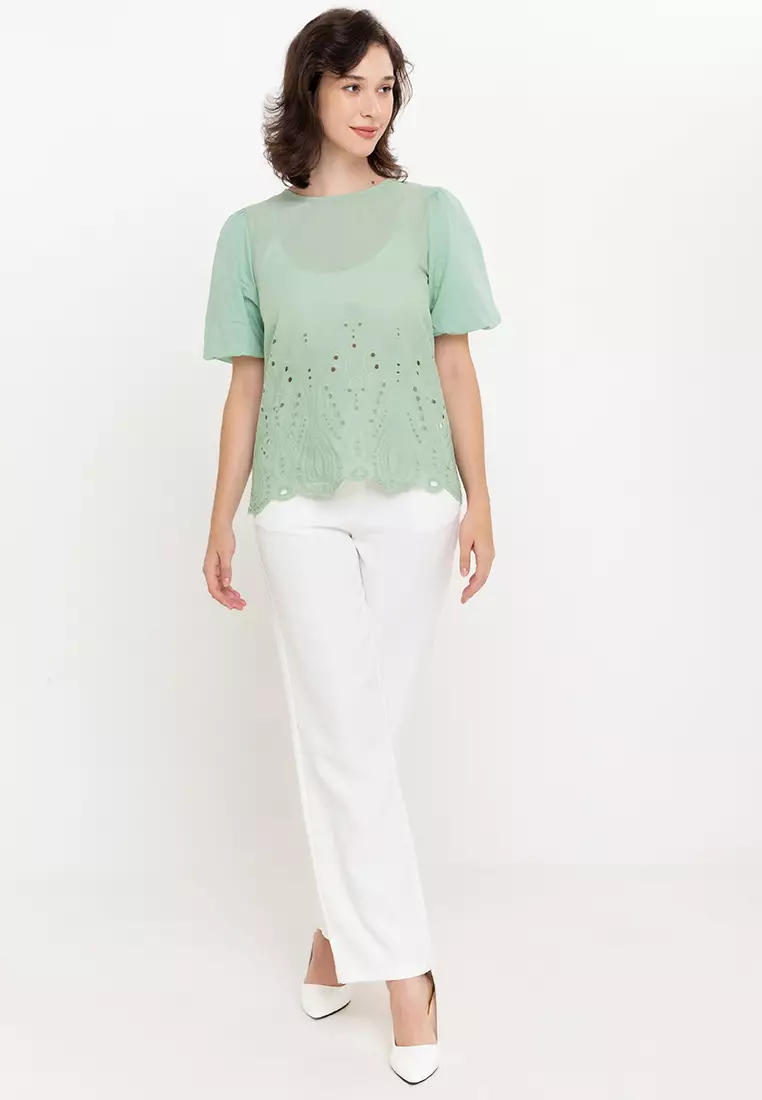 Clervon Eyelet Filipiniana Blouse