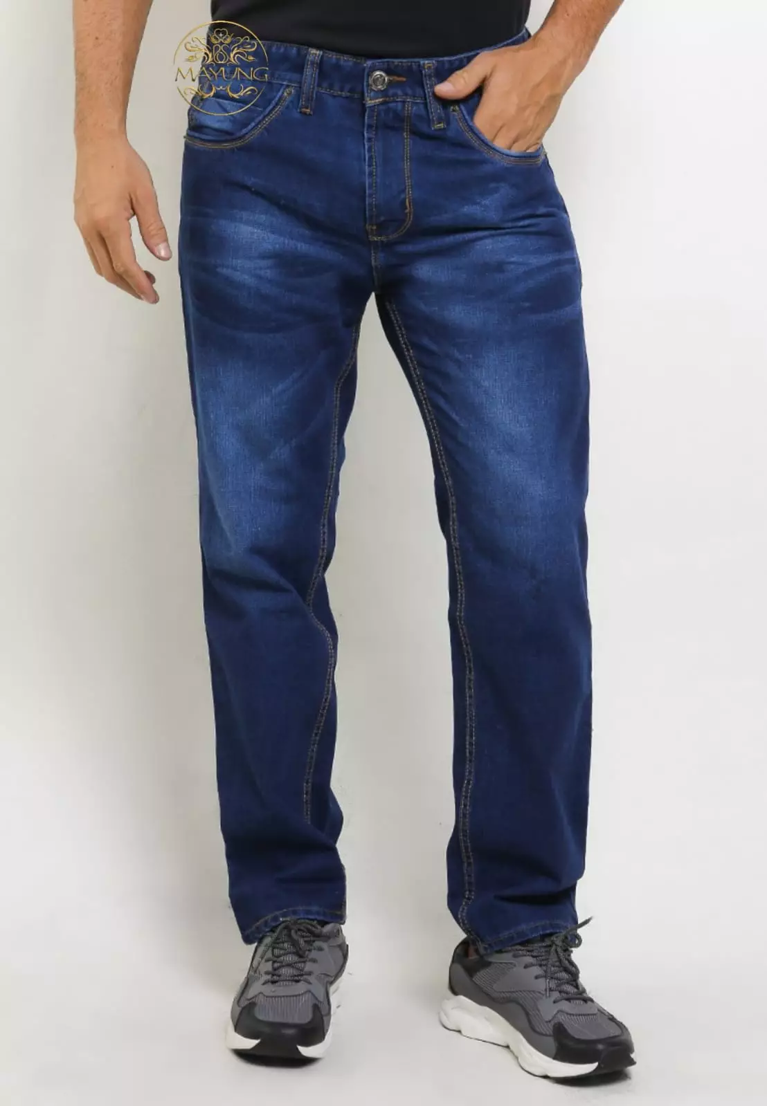 Celana Jeans Panjang Pria Reguler Fit Fashion Dark Blue Joe