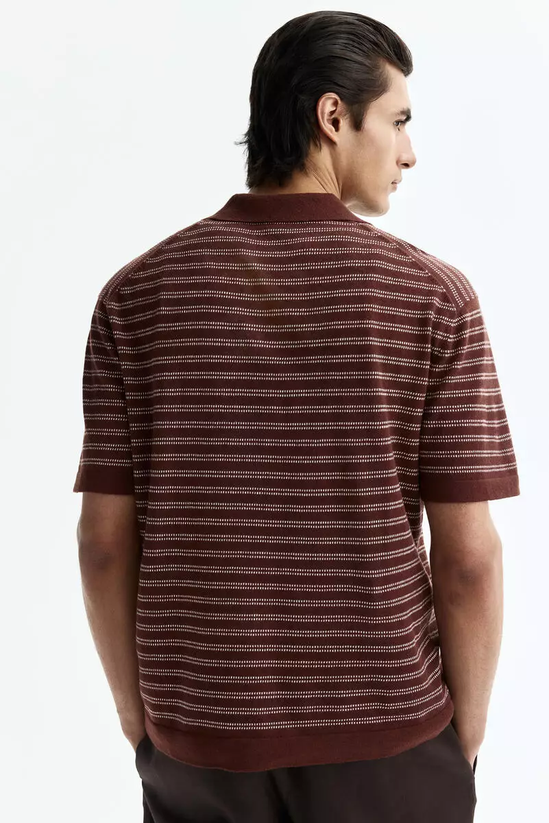 Regular Fit Linen-blend polo shirt