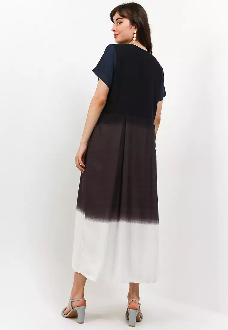 Sajani Long Dress Lengan Pendek