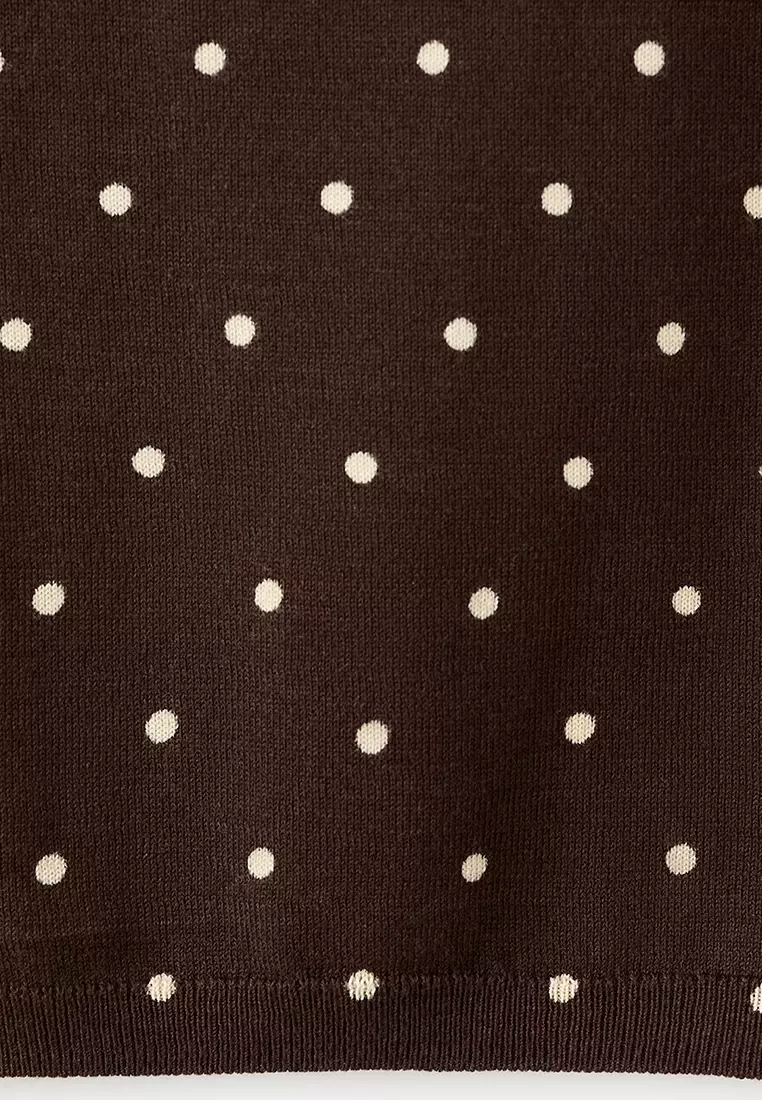 Polka-Dot Knitted Top