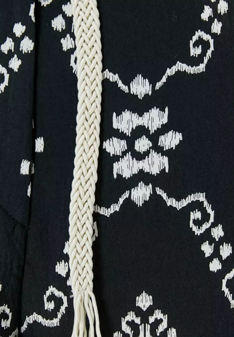 Printed Wide Leg Trousers