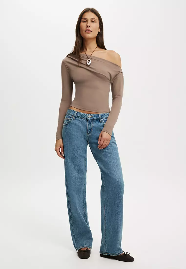 Georgie One Shoulder Long Sleeves Top