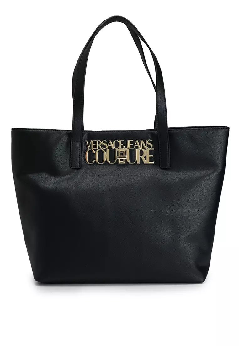 VERSACE JEANS COUTURE Logo Lock Tote Bag (tr) 2025 | Buy