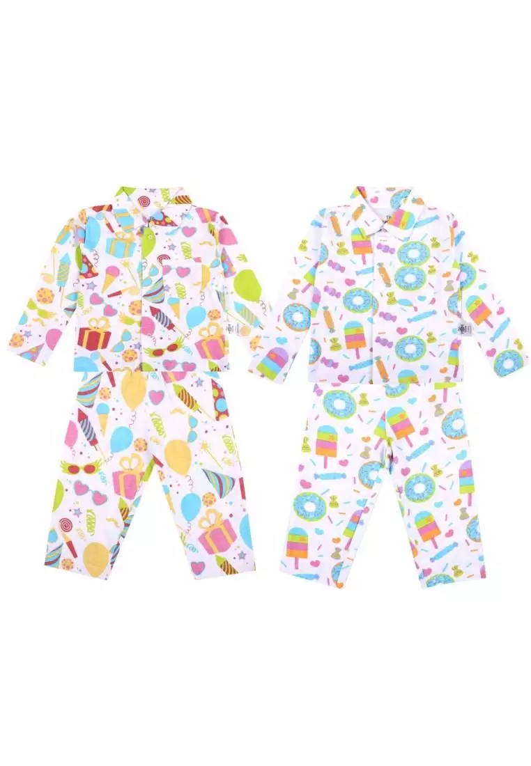 Kids Pajama Set Combo of 2 - Sweet Tooth & Pajama Party