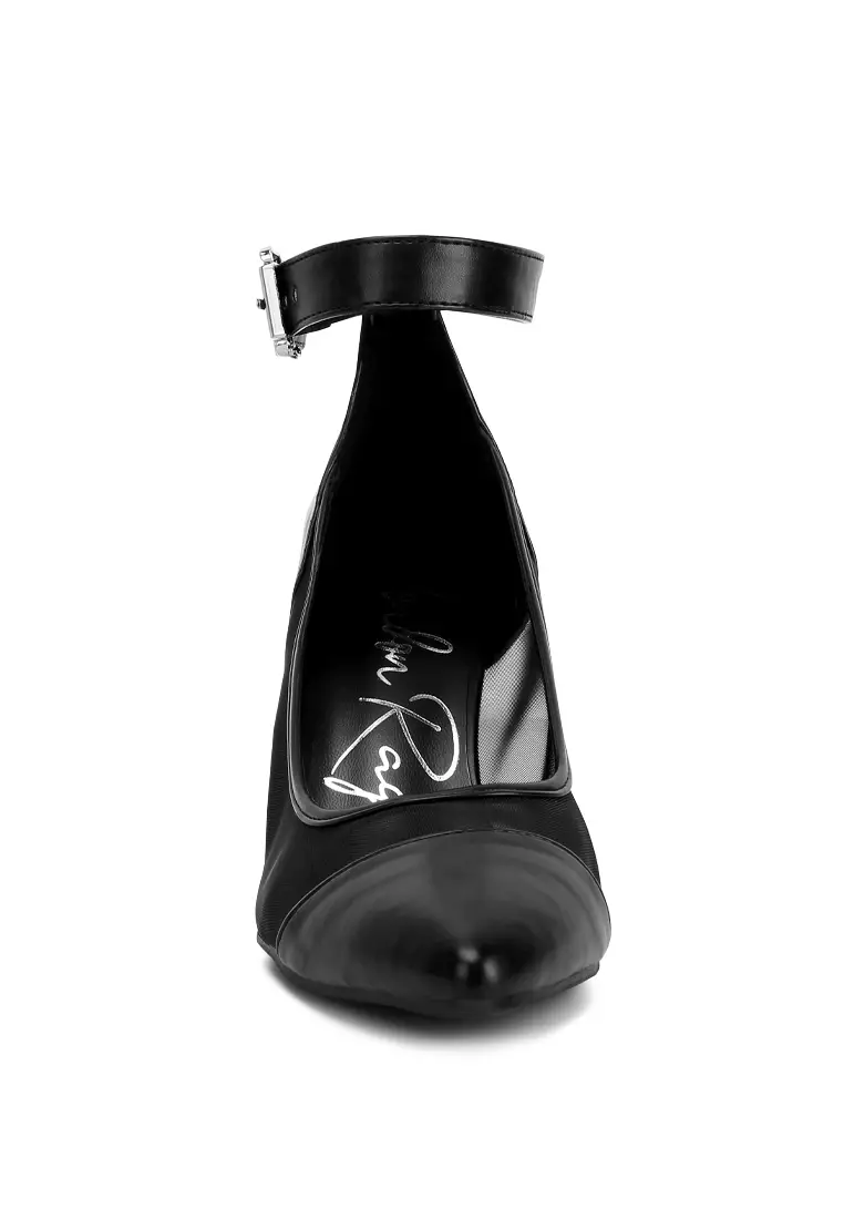 Pompa Tali Pergelangan Kaki Ujung Runcing Hitam