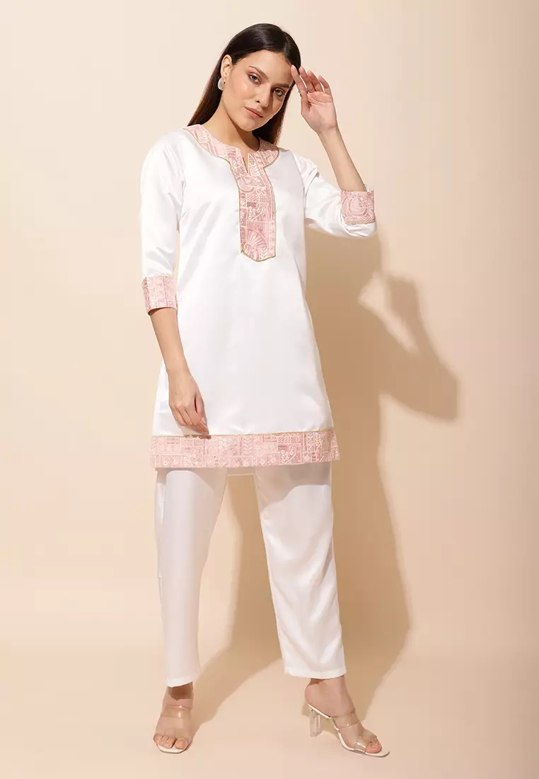 Chanira Festive Aaira Tunic-White