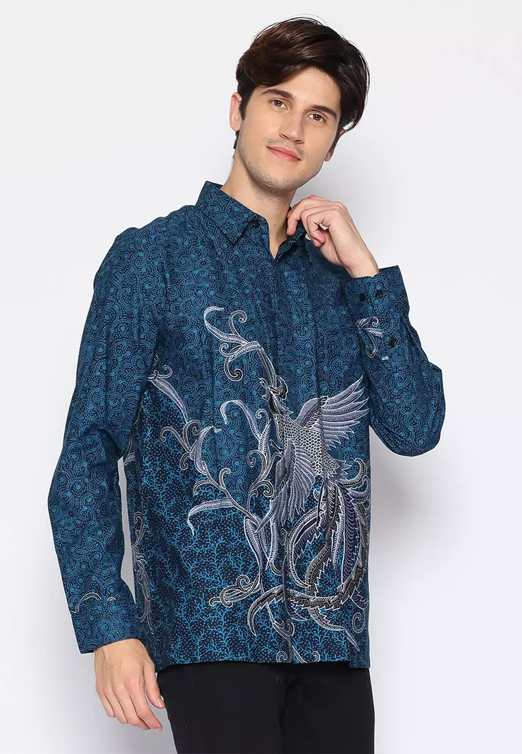 Hadinata Batik Pria Kemeja Panjang Furing Chairil Chalista