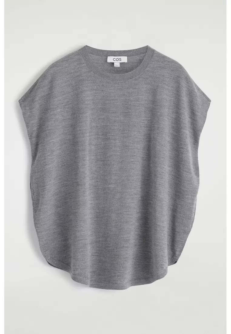 CIRCLE-CUT MERINO WOOL TOP