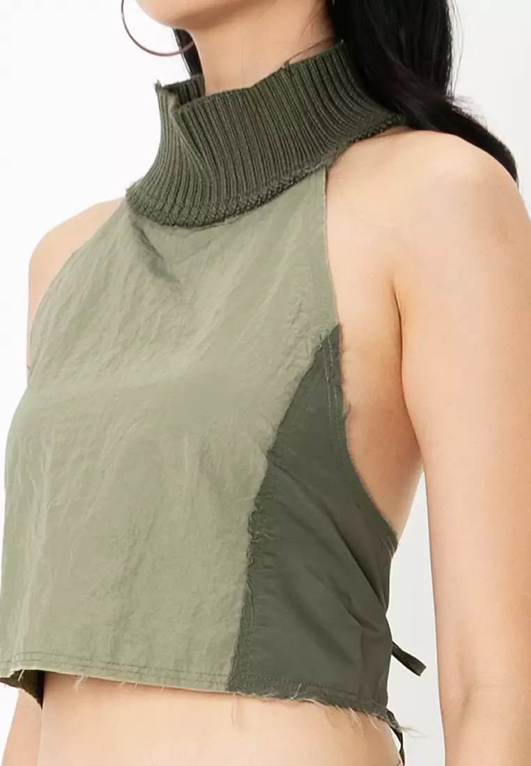 High Neck Crop Top