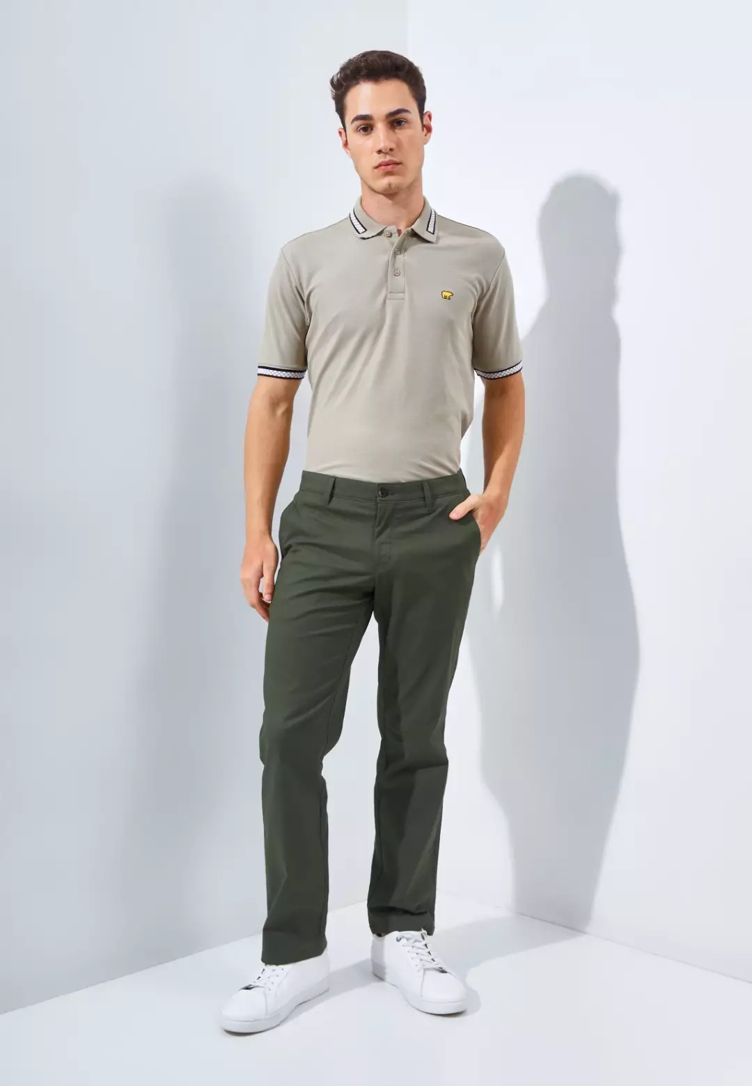 Jack Nicklaus Morales Celana Panjang Pria Regular Fit Dark Green