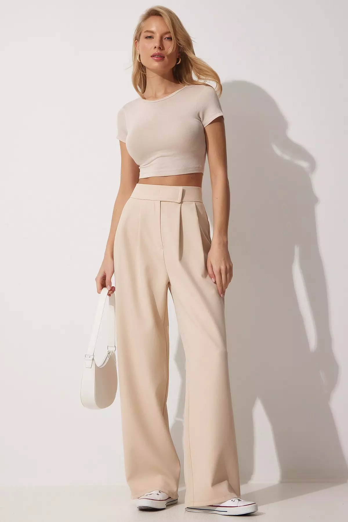 High Waist Pleated Pants