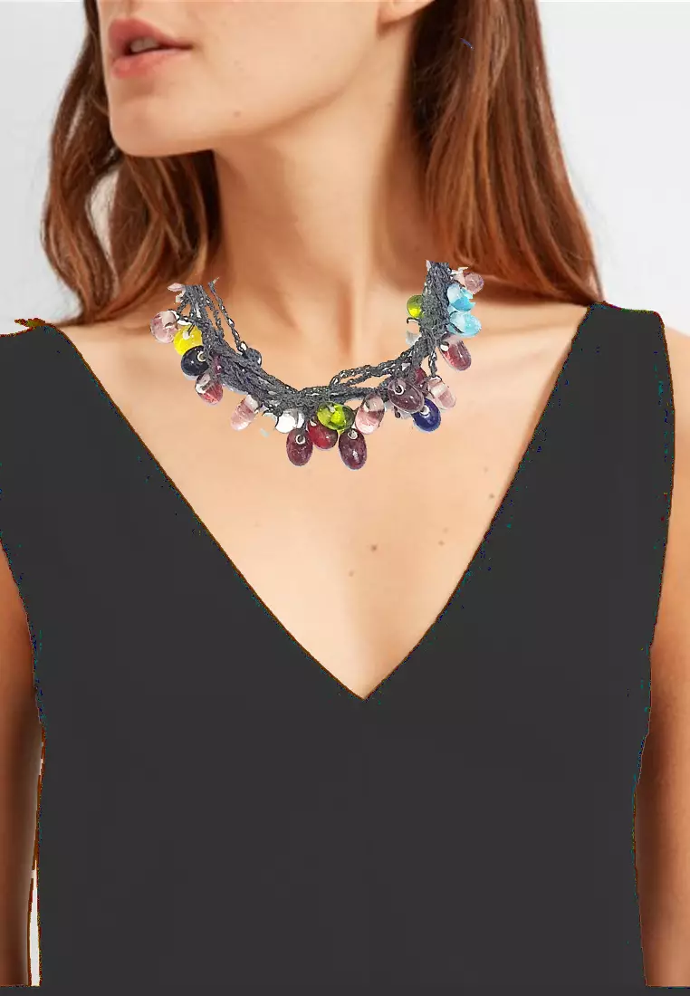 Multicolour Glass Chips Necklace
