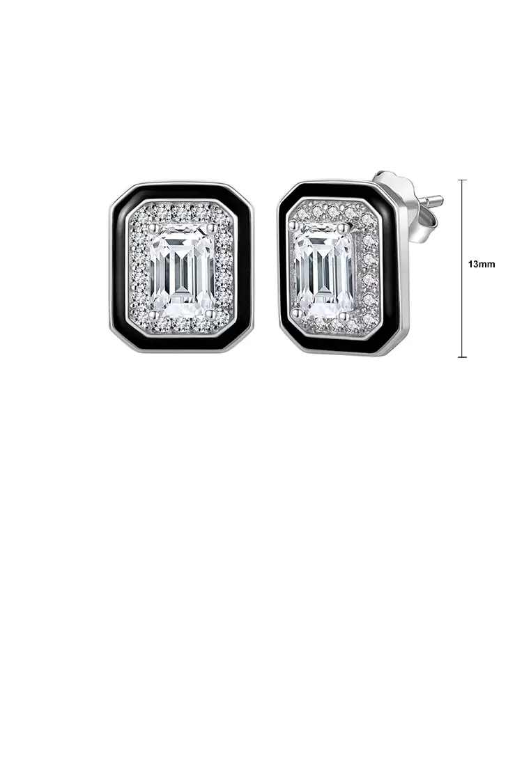 Sterling silver cube stud earrings online