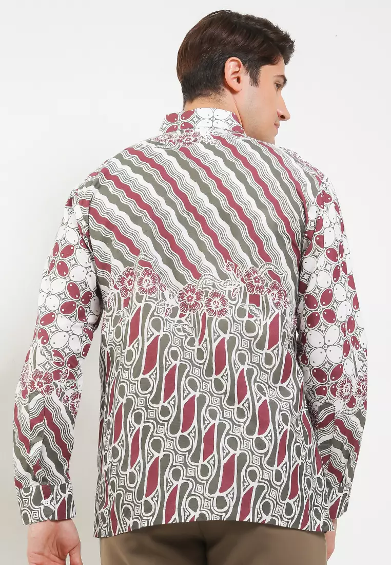 Kawungseno Kemeja Batik Premium Pria Casual Modern Lengan Panjang