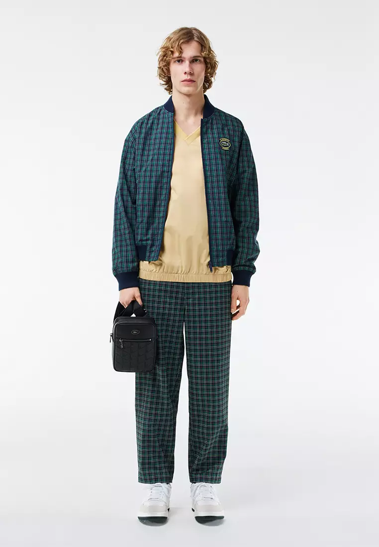 Embossed Monogram Vertical Satchel