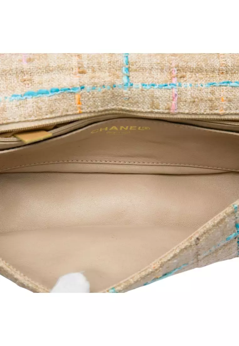 Pre-Loved Chanel Chocolate Bar Tweed Mademoiselle Satchel