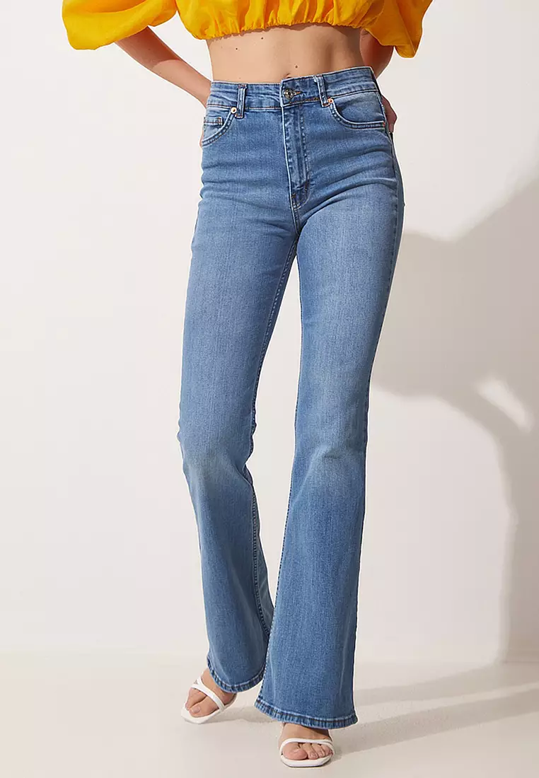 Buy Happiness Istanbul Wide Legs High Waist Jeans 2023 Online | ZALORA  Singapore