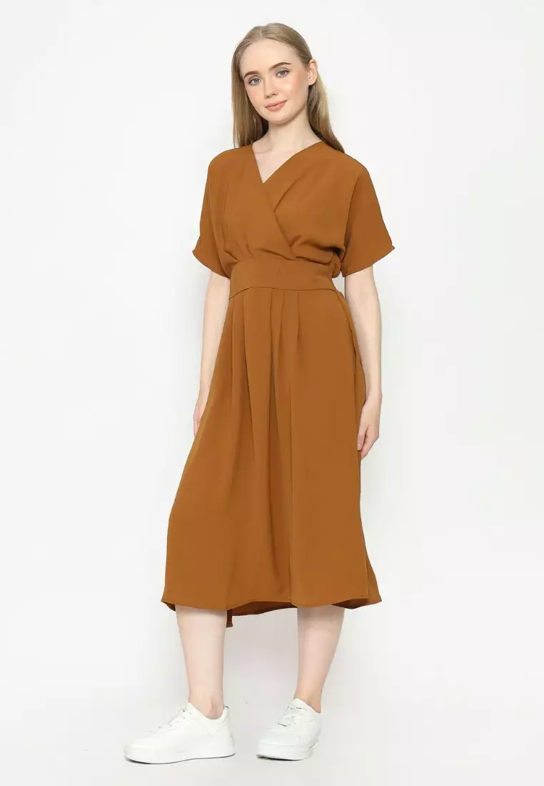 Urban Exchange Cecilia Dress Brown Warna Brown