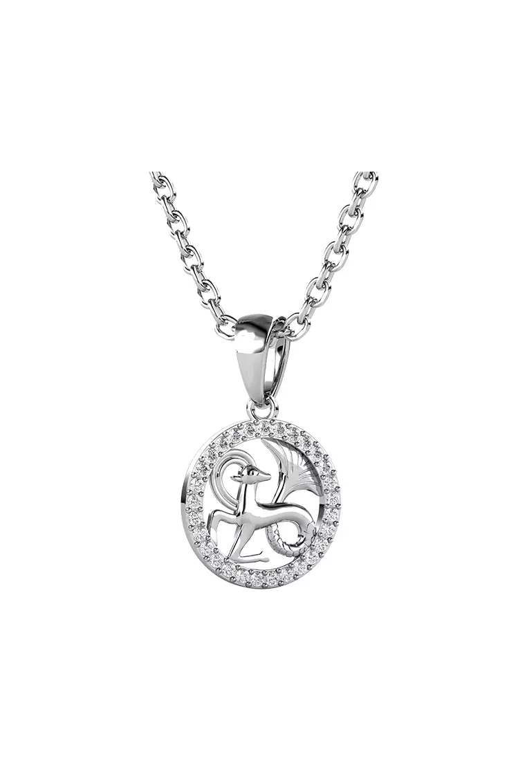 Circlet Capricorn Pendant - Kalung Crystal Swarovski by Her Jewellery