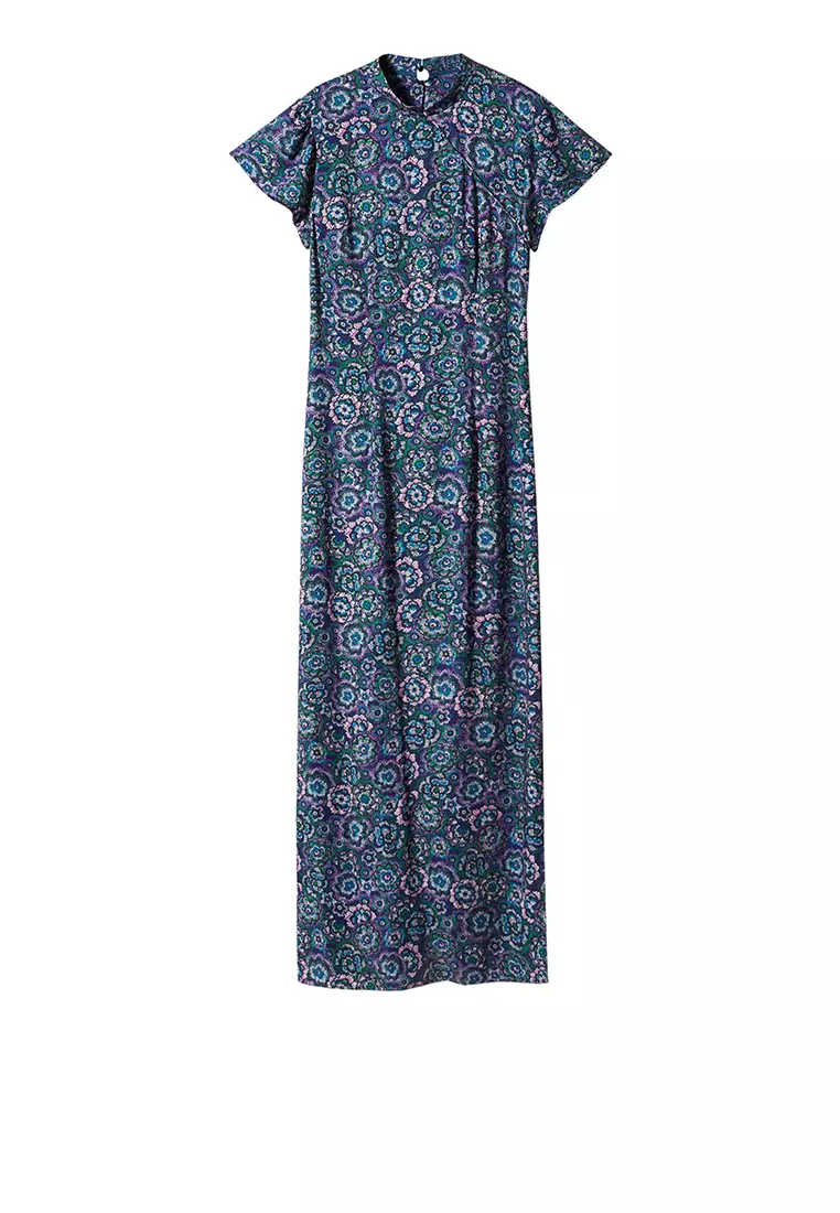 Mango embossed flower store gown