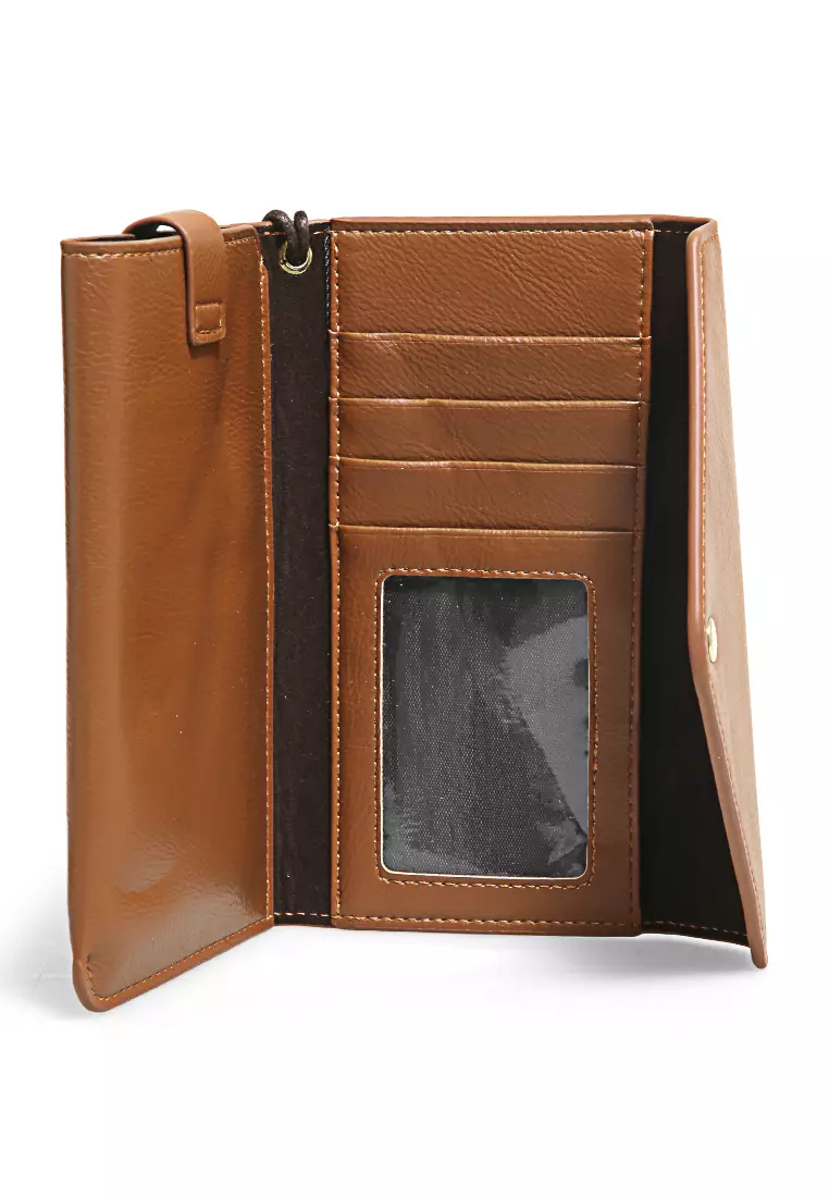 Clutch Wallet Dompet Wanita Model Panjang Handphone Slot Material Leather ORIGINAL