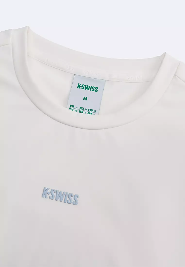 WOMEN'S K-SWISS LOGO BRUSHED LONG SLEEVES T-SHIRT