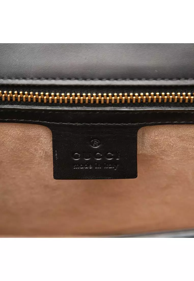 Pre-Loved Gucci Small Calfskin Web Sylvie Satchel