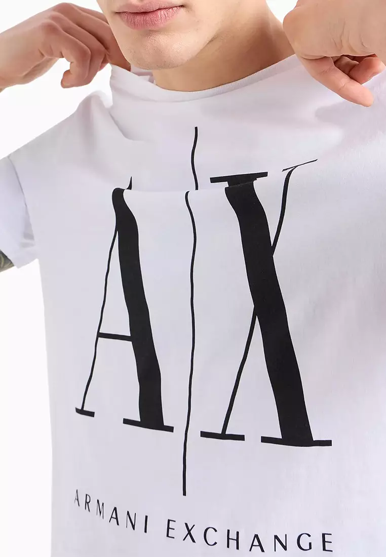 Icon Logo Regular Fit T-Shirt White/Black Print