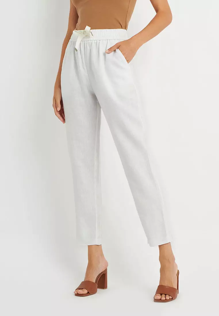 Buy white linen best sale pants