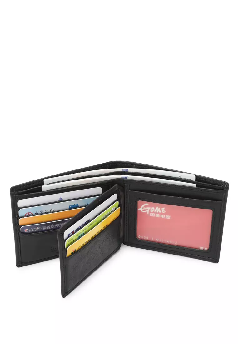 Men's Genuine Leather RFID Blocking Wallet - Black