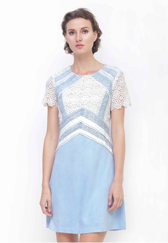 Belania Lace Dress Blue