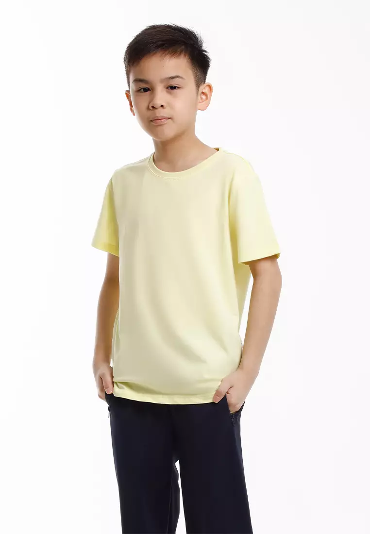 Forest Kids Unisex Premium Soft-Touch Cotton Regular Fit Round Neck T-Shirt - FK82001-65Yellow