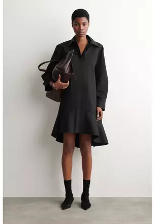 chinese dress ladies Faux Leather Shirt Dress – Cavi Keon Collection main image 1