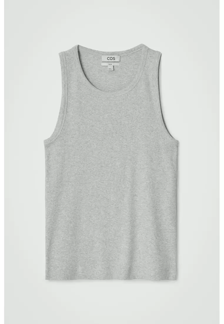 SLIM RIBBED COTTON TANK TOP