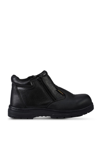 SPANNER black Genuine Cow Leather Comfort Safety Boots DBF93SH019DE2DGS_1