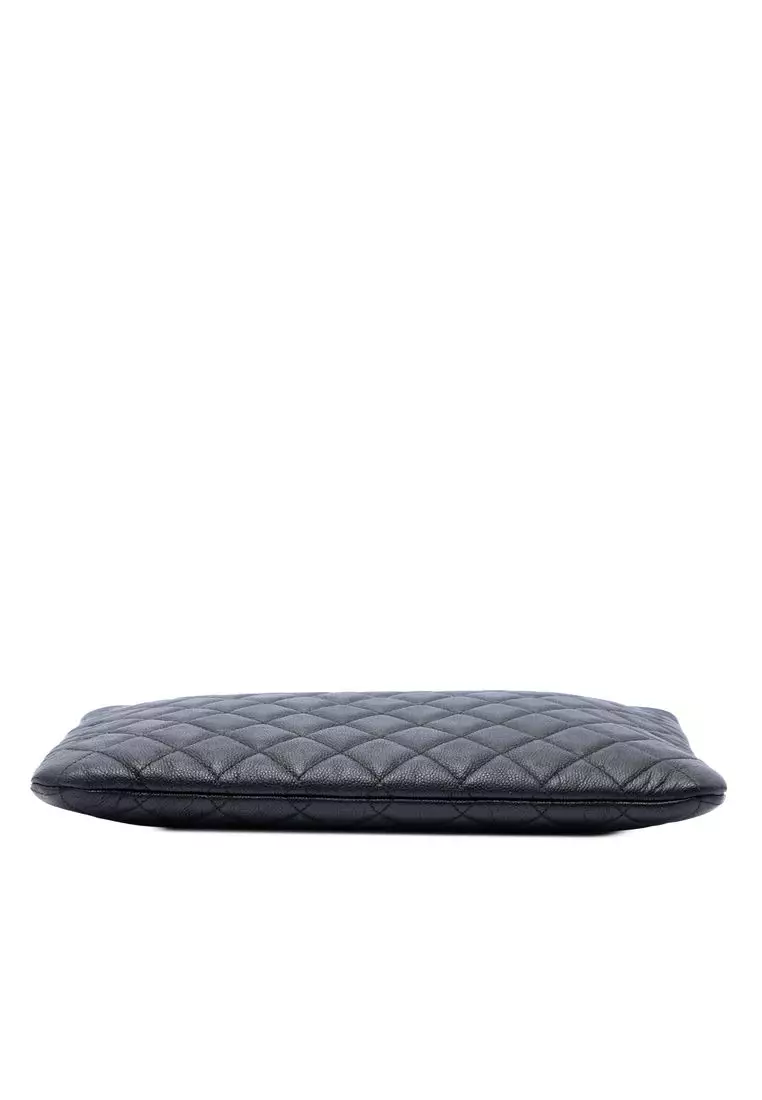 Pre-Loved Chanel Medium Quilted Caviar Boy O Case Clutch